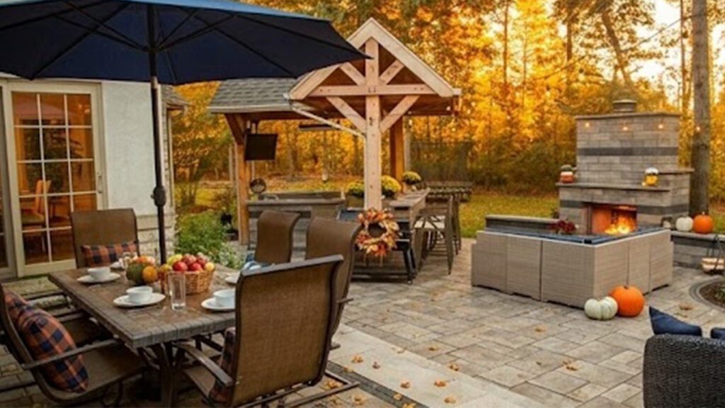 Fall fireplace Landscapes by Terra