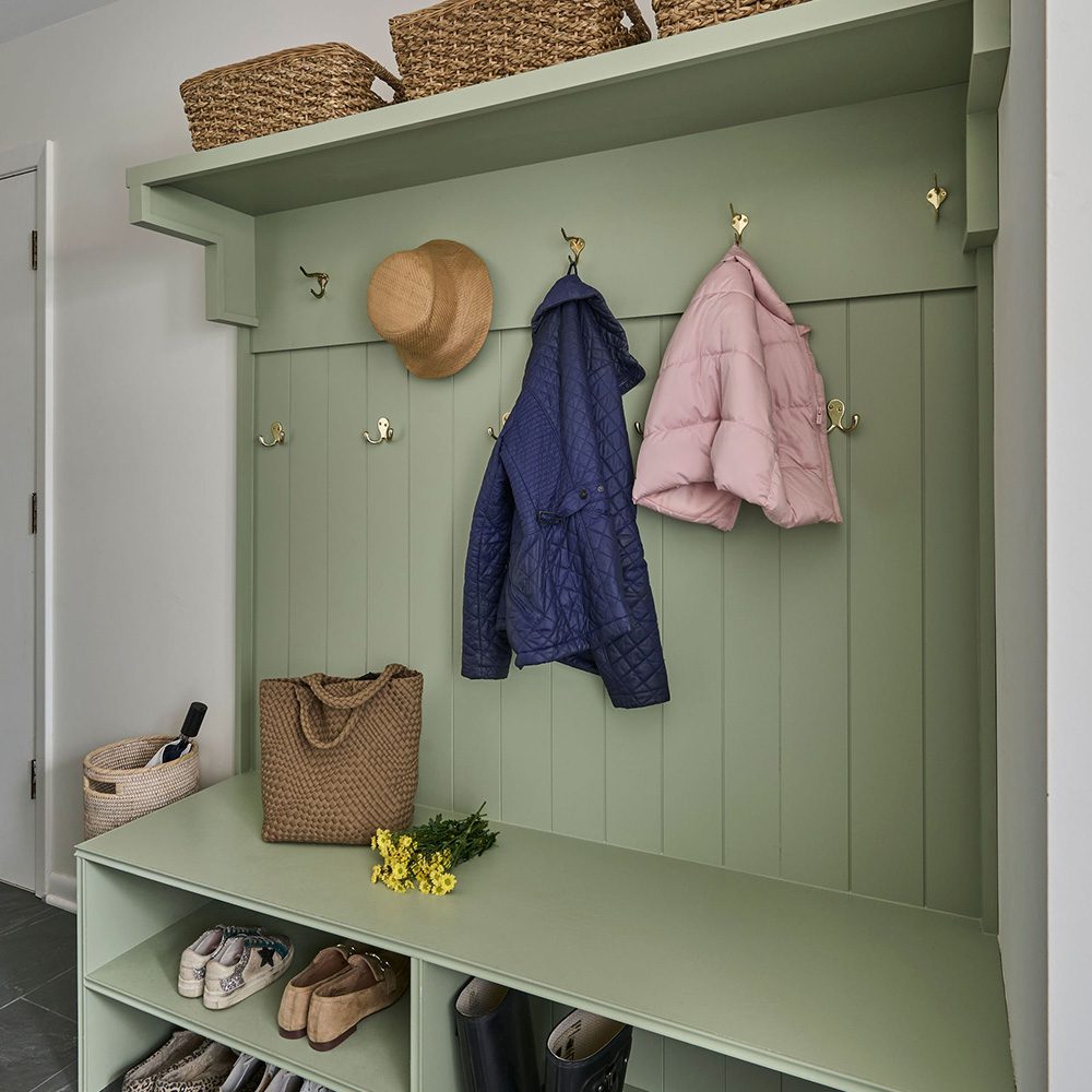Green mudroom Design + Build Renegades