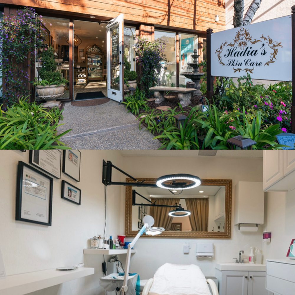 Hadia’s Skin Care exterior and treatment room