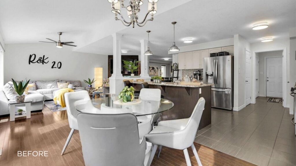 Kitchen and dining area before Scherba & Co.