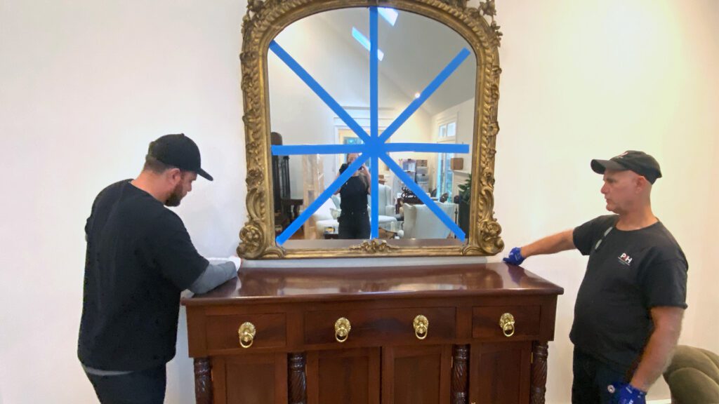 Mirror installation Professional Art Handling LLC