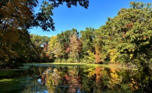Chief Pontiac Trail Expedition Detroit Highland pond and colors