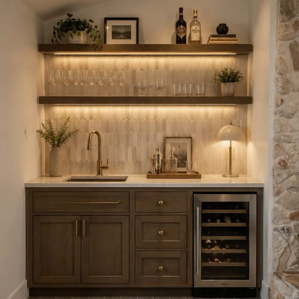 Basement bar area Blackstone Construction