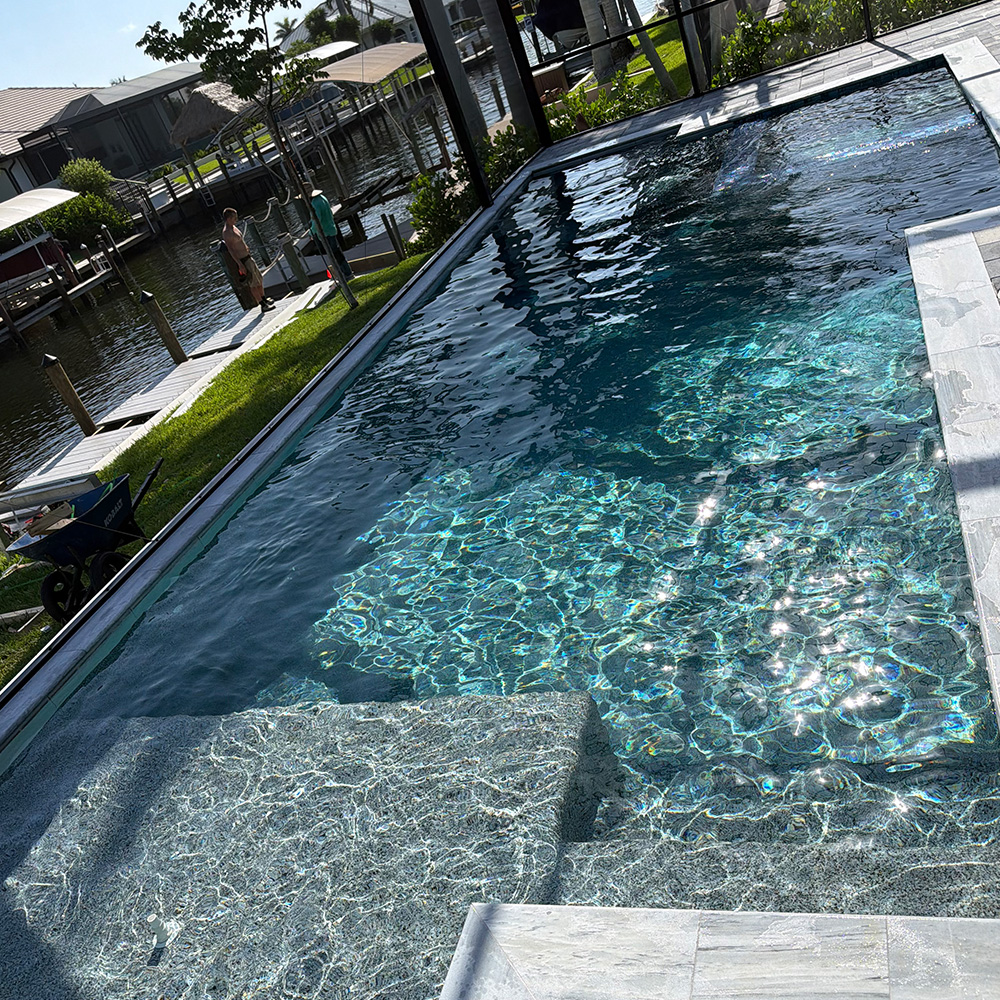Clear blue pool water Blue Bandit Pool Pros