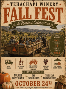 Tehachapi Winery fall fest flyer