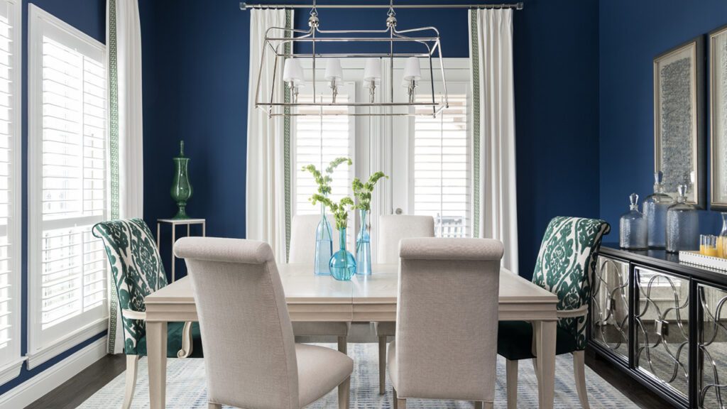 Modern furnished dining room Ivish Interiors - Decorating Den