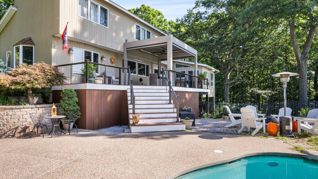 Outdoor patio and pool Boston Pergolas