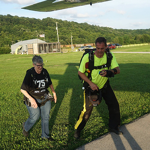 Skydivers on ground Falcon Skydiving