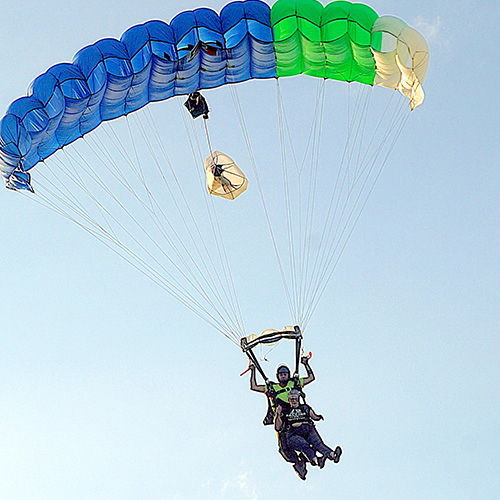 Skydivers parachute Falcon Skydiving