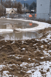 Spring Meltwater - Before Dirt Nerd Earthworks