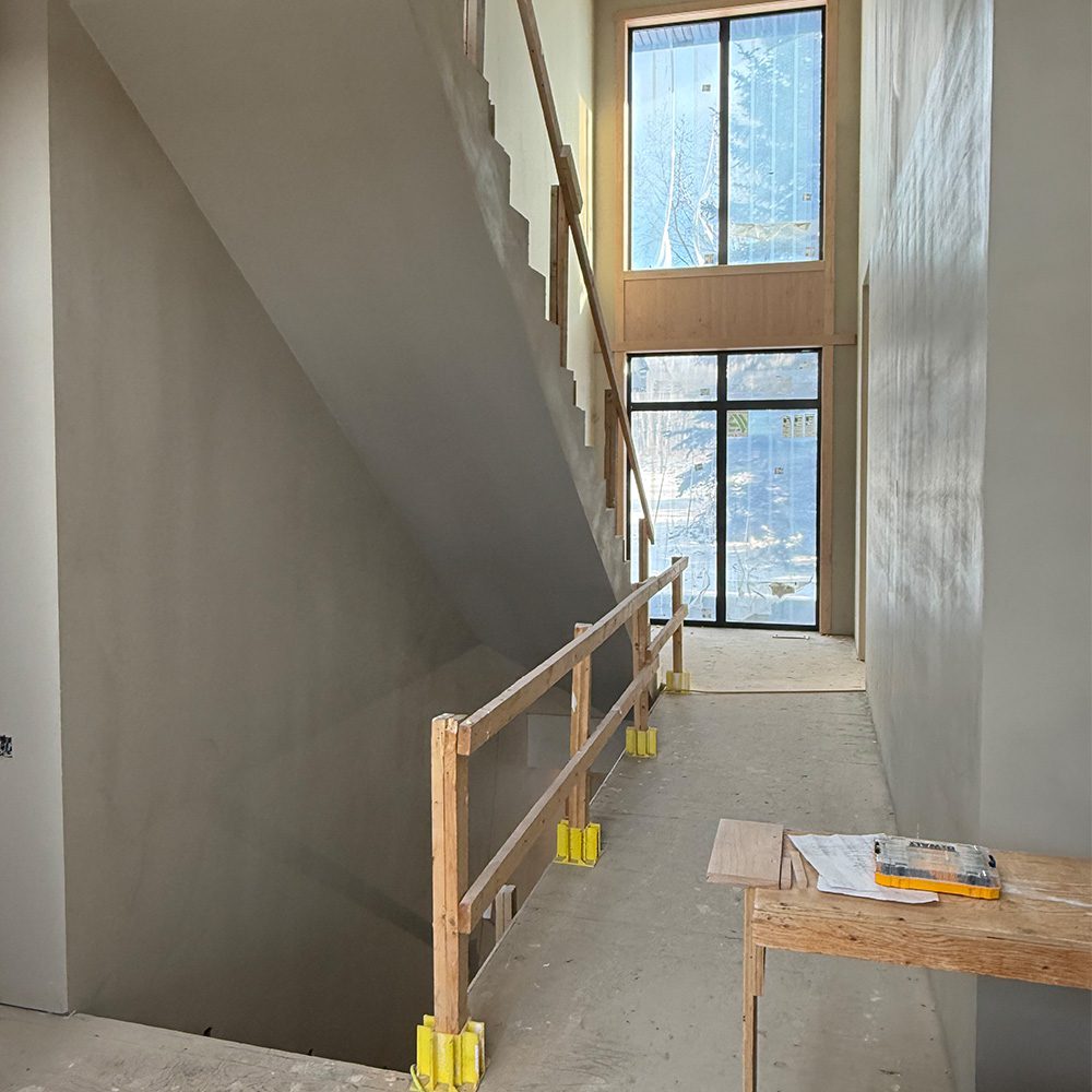 Stairwell construction Maillot Homes Inc.