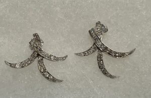 White gold diamond arches earrings Ross Goldsmith