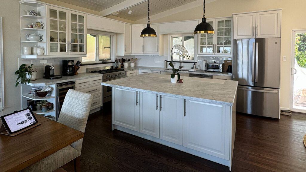 White kitchen before MoonDance Painting