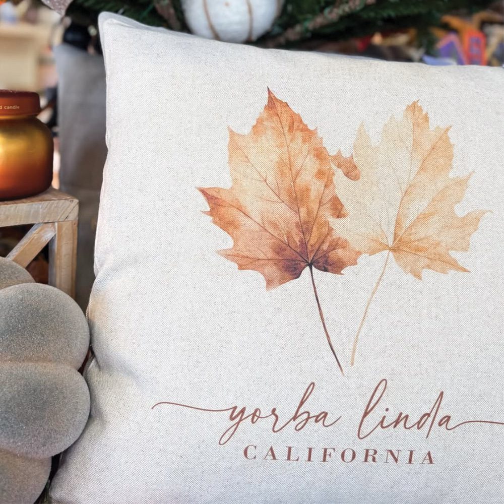 Yorba Linda, California fall pillow Inspirations Gift & Home