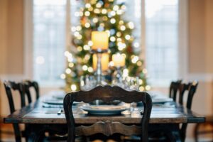Delano Counseling & Wellness dining room table christmas